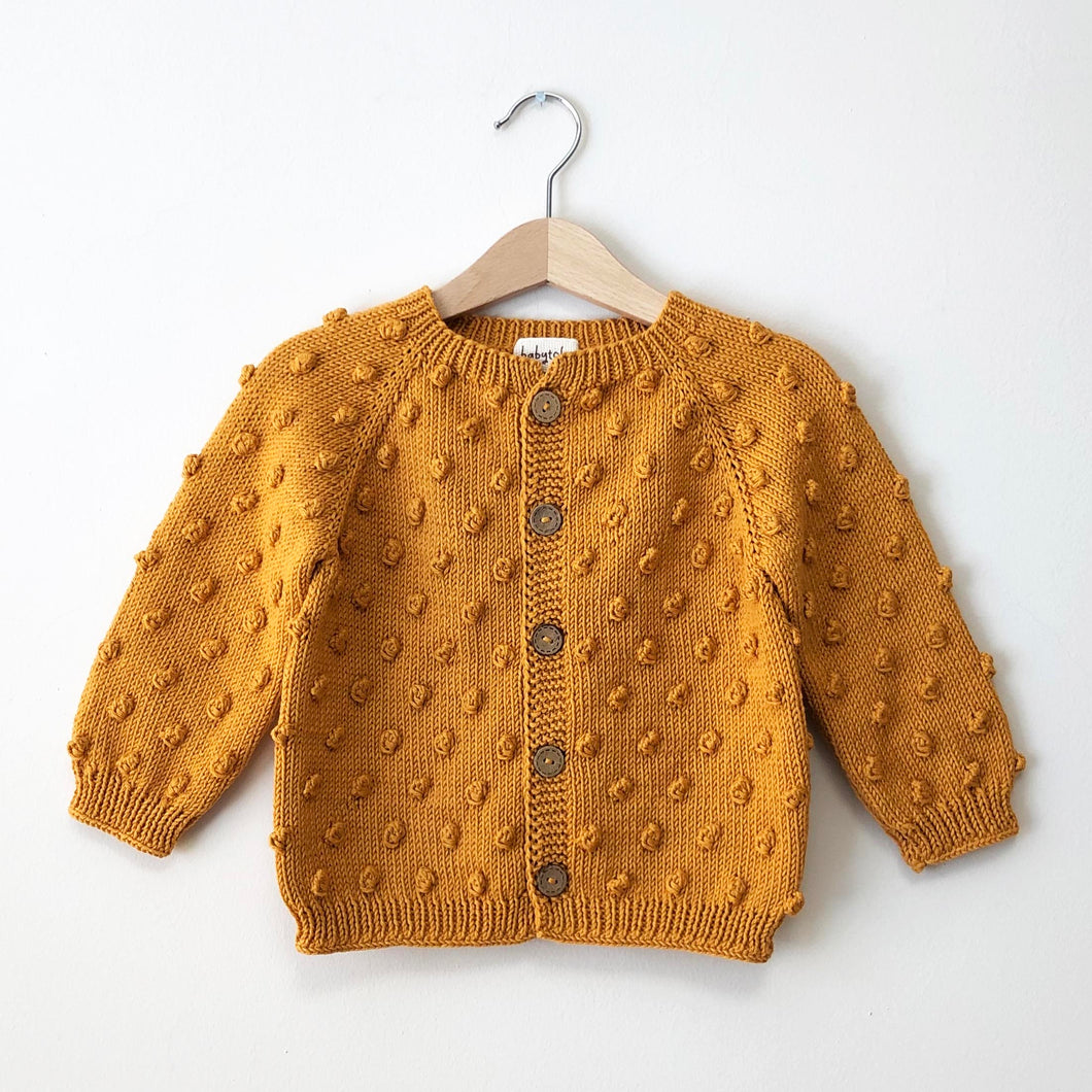 Popcorn Cardigan - Golden Brown