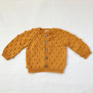 Popcorn Cardigan - Golden Brown